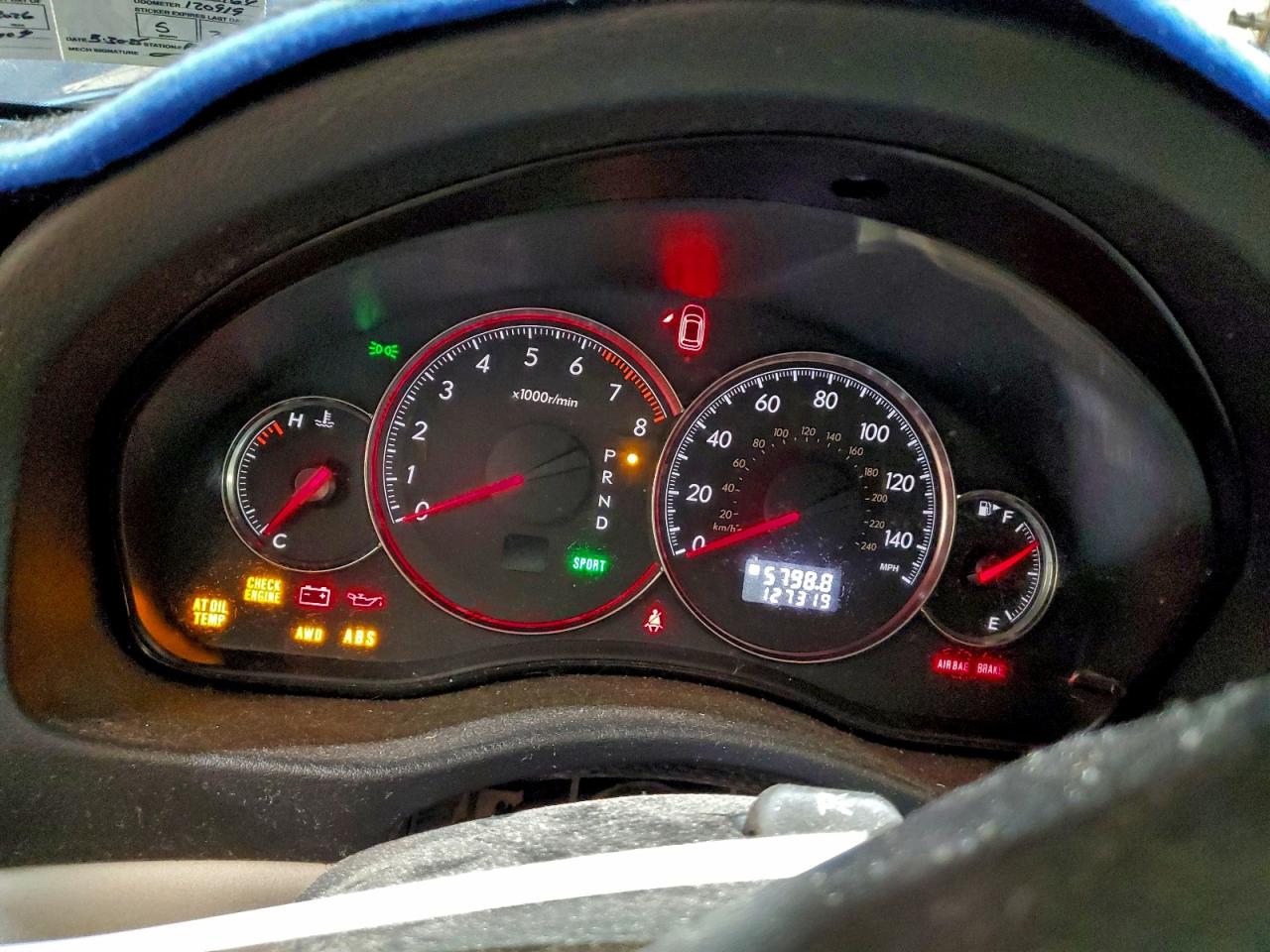 2008 Subaru Legacy 2.5I VIN: 4S3BL616887222164 Lot: 94565555