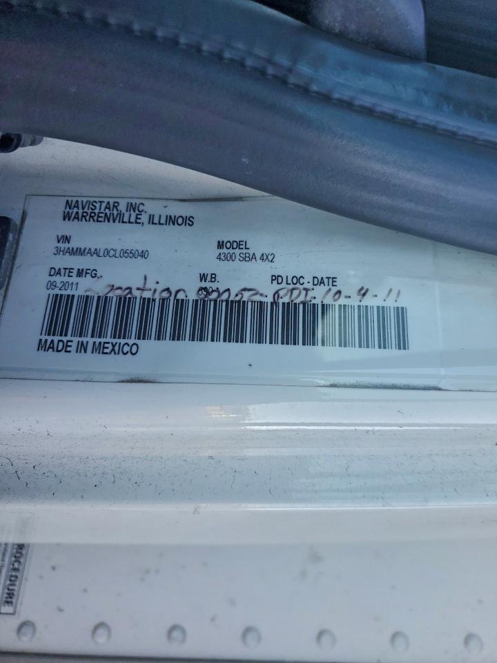 2012 International 4300 Box Truck VIN: 3HAMMAAL0CL055040 Lot: 93892545