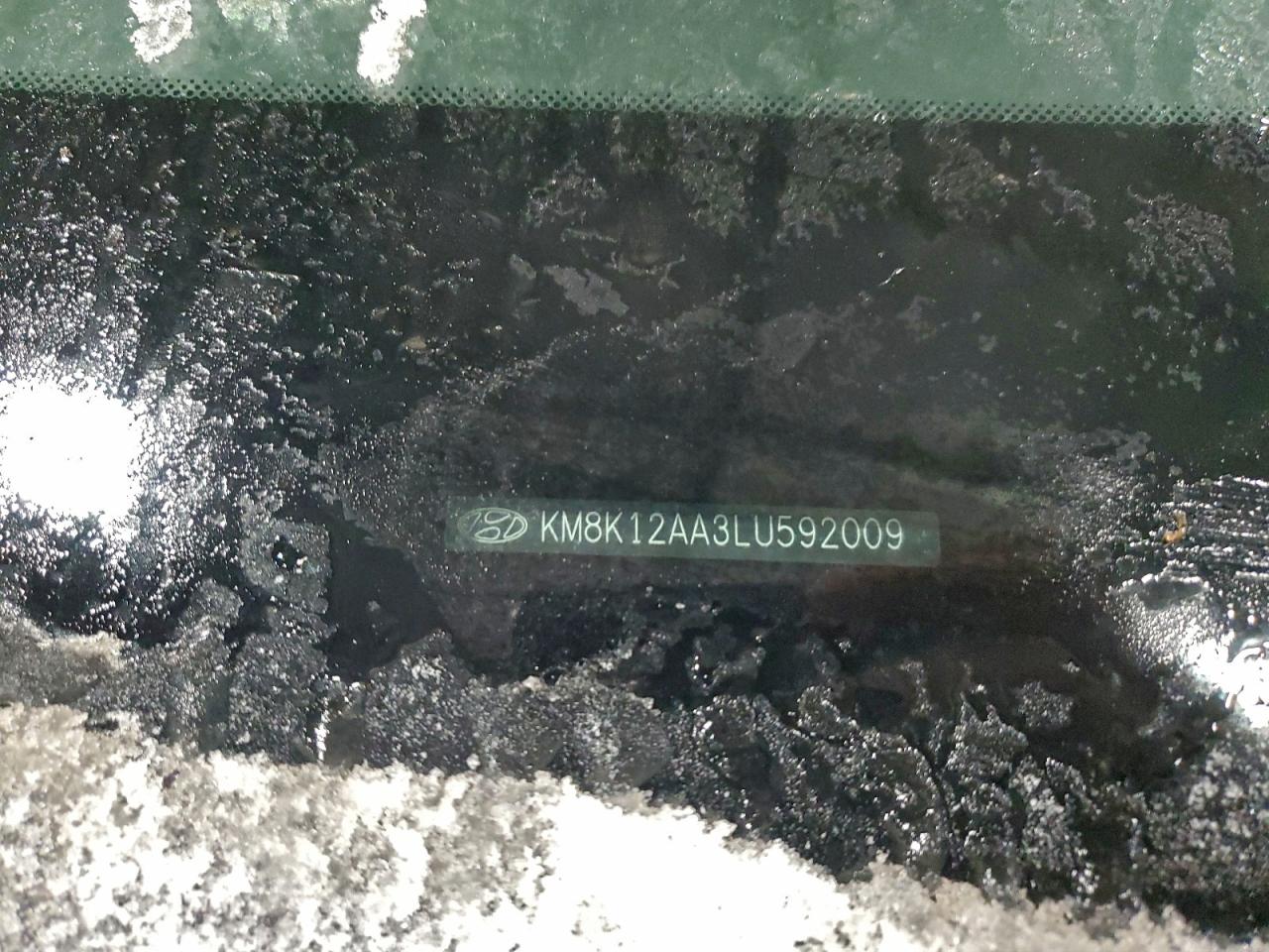 2020 Hyundai Kona Se VIN: KM8K12AA3LU592009 Lot: 94991755