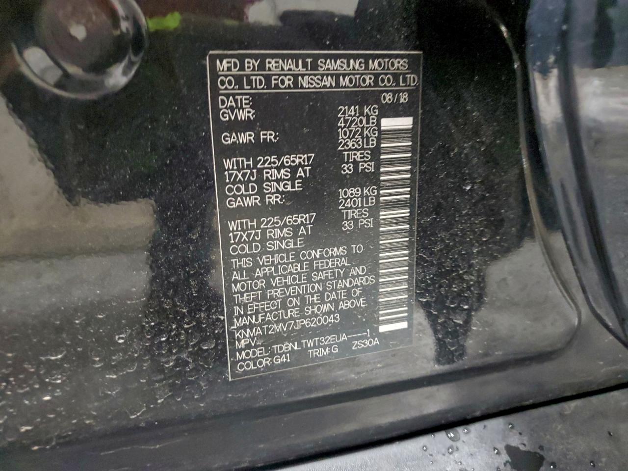 2018 Nissan Rogue S VIN: KNMAT2MV7JP620043 Lot: 94908655