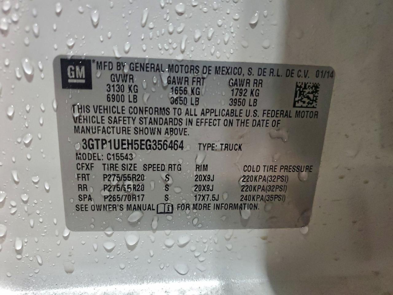 2014 GMC Sierra C1500 Sle VIN: 3GTP1UEH5EG356464 Lot: 94781545