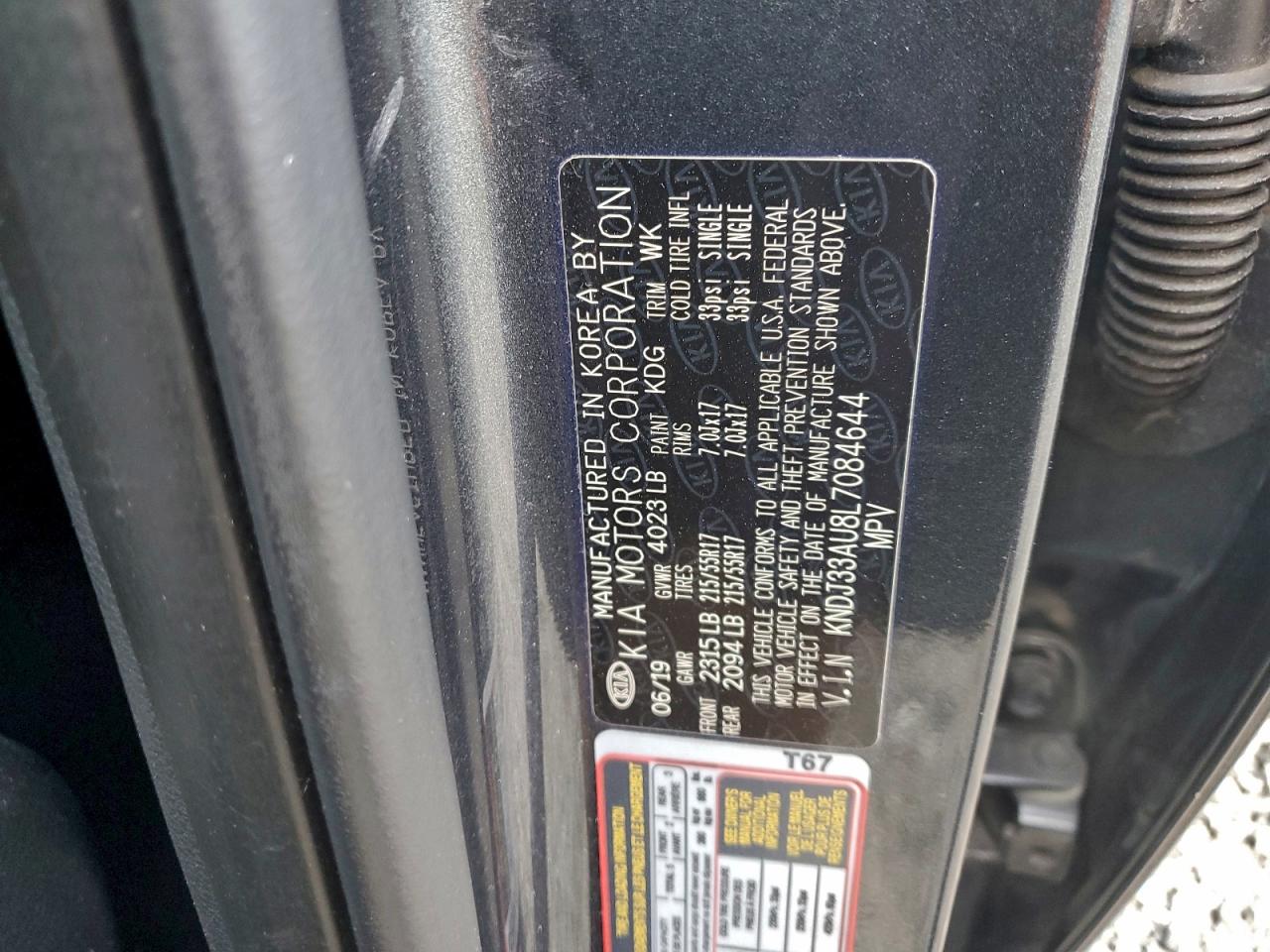 2020 Kia Soul Ex VIN: KNDJ33AU8L7084644 Lot: 95718965