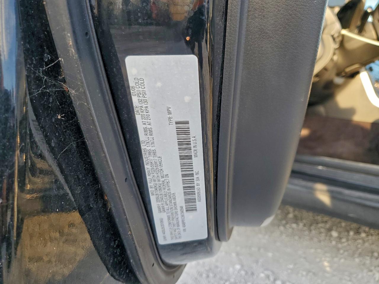 2006 Subaru Legacy Outback 2.5I VIN: 4S4BP61C567340546 Lot: 95862525