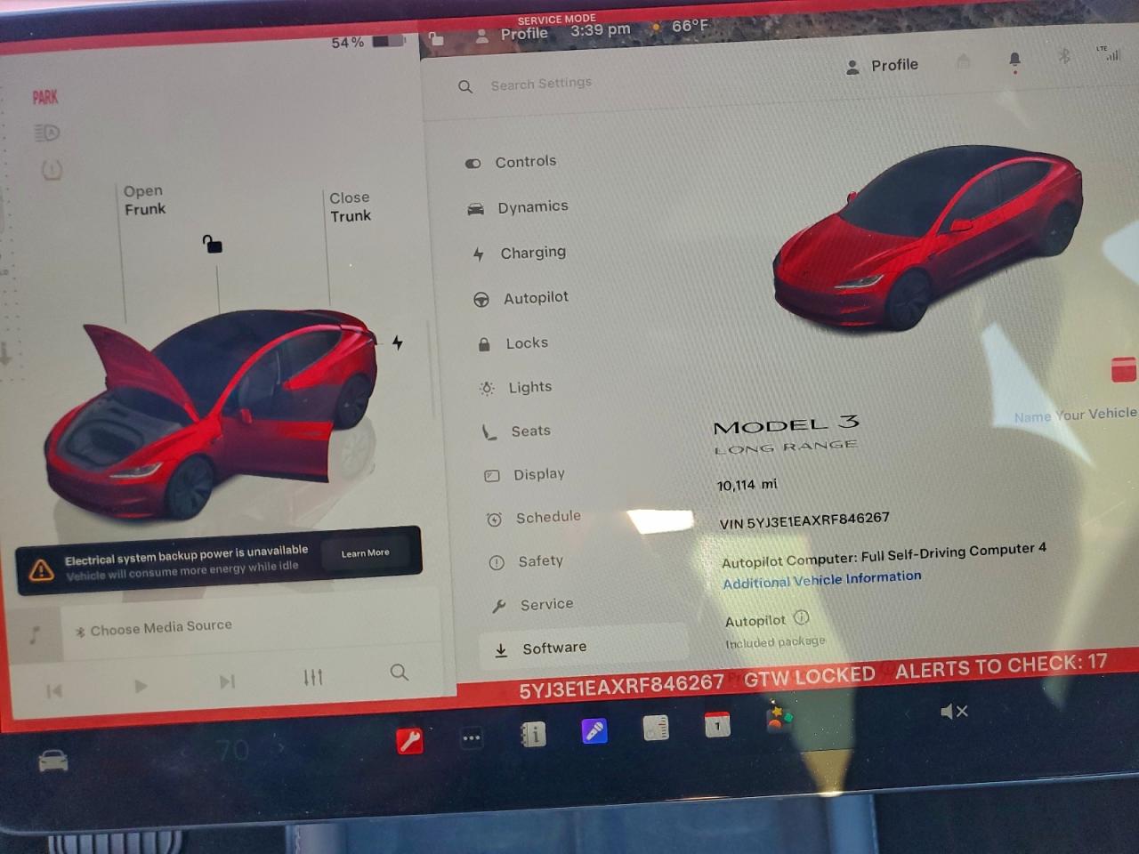 2024 Tesla Model 3 VIN: 5YJ3E1EAXRF846267 Lot: 94546525