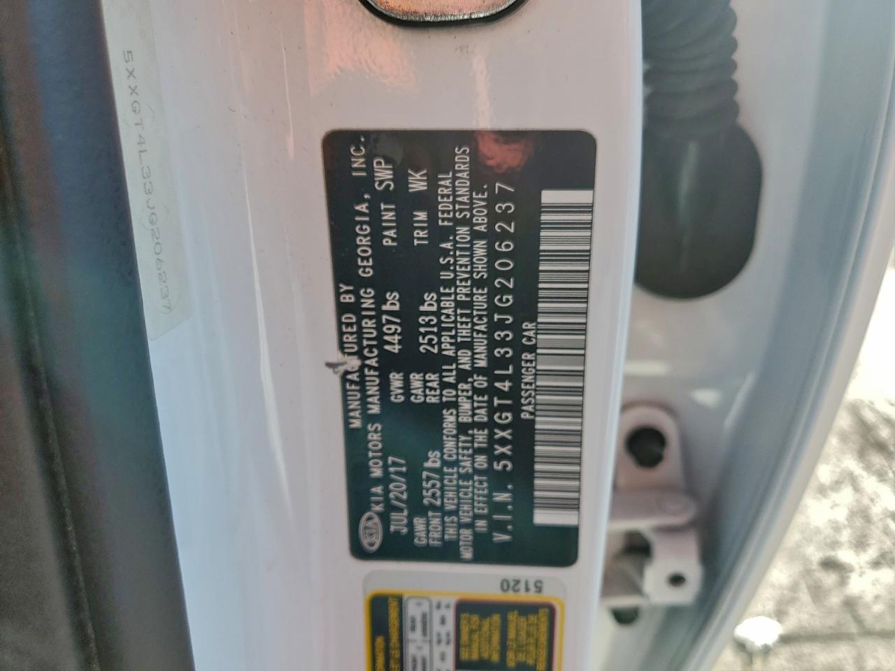 2018 Kia Optima Lx VIN: 5XXGT4L33JG206237 Lot: 95081755