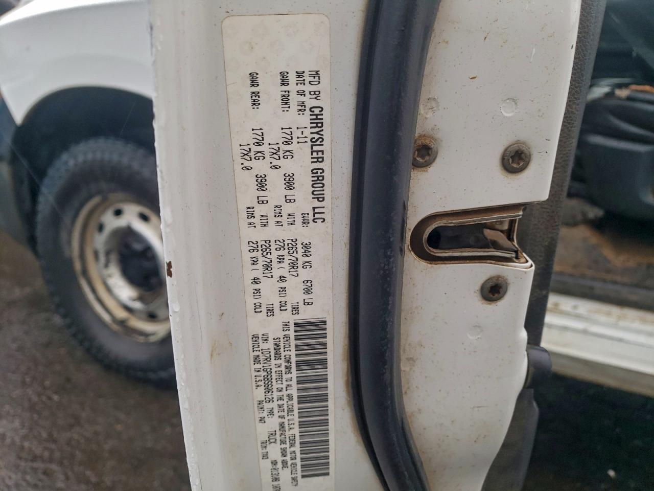 2011 Dodge Ram 1500 VIN: 1D7RV1GP6BS606126 Lot: 94770915