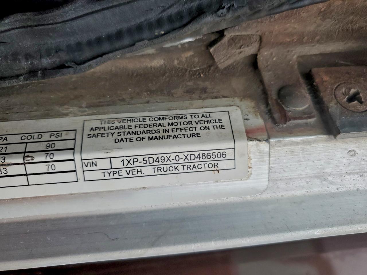 1999 Peterbilt Tractor 379 VIN: 0LDL0T86971314 Lot: 95035225