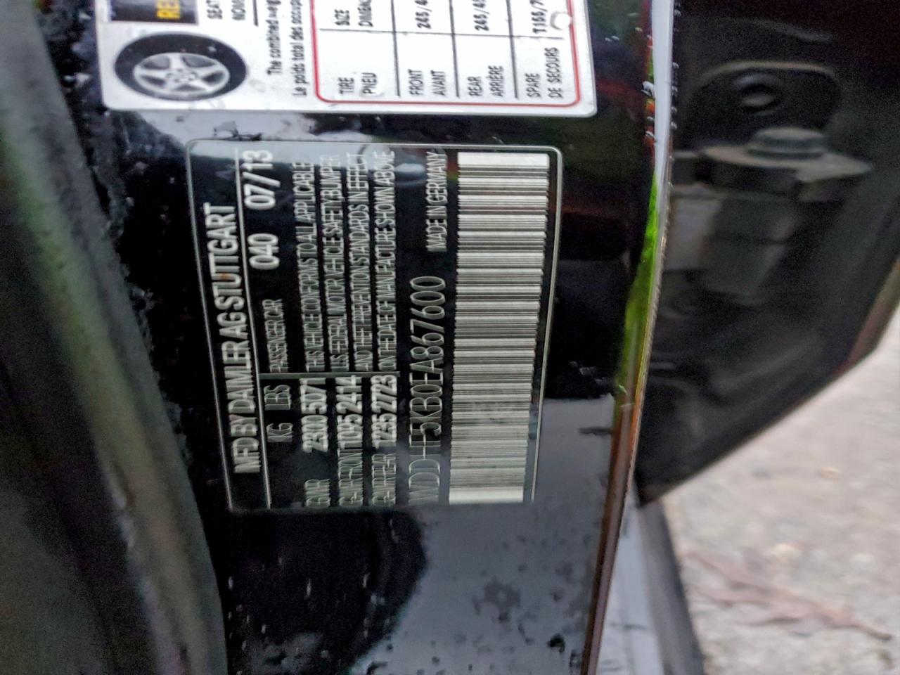 2014 Mercedes-Benz E 350 VIN: WDDHF5KB0EA867600 Lot: 95605995