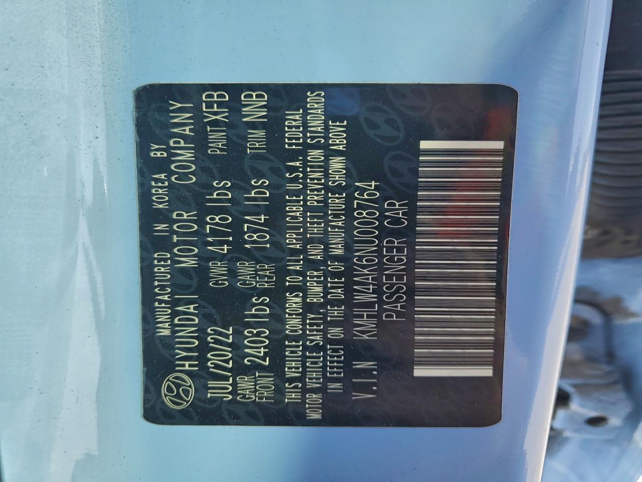 2022 Hyundai Elantra N VIN: KMHLW4AK6NU008764 Lot: 93785415