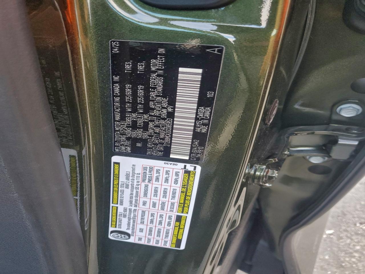 2025 Lexus Rx 350H Base VIN: 2T2BBMCA3SC085953 Lot: 95613765