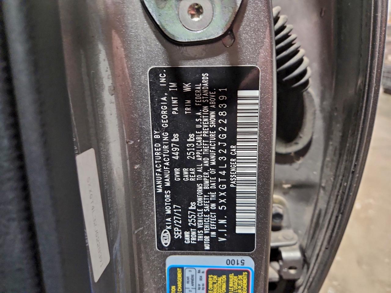 2018 Kia Optima Lx VIN: 5XXGT4L32JG228391 Lot: 93011455