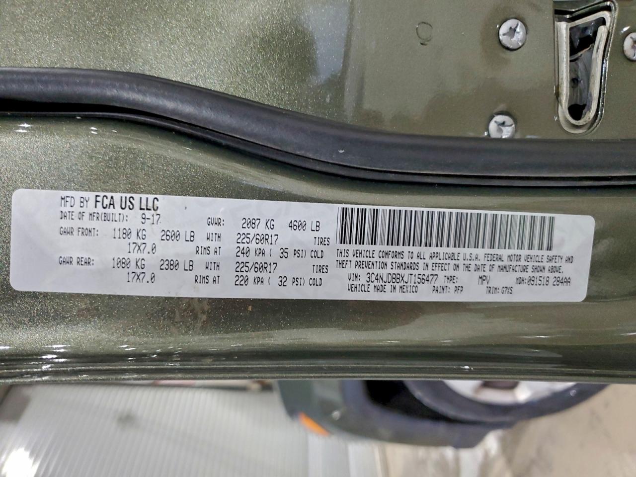 2018 Jeep Compass Latitude VIN: 3C4NJDBBXJT156477 Lot: 94721855