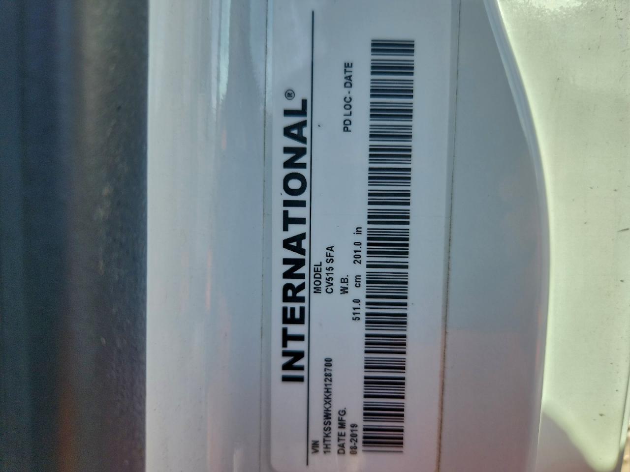 2019 International Cv515 VIN: 1HTKSSWKXKH128700 Lot: 93934165