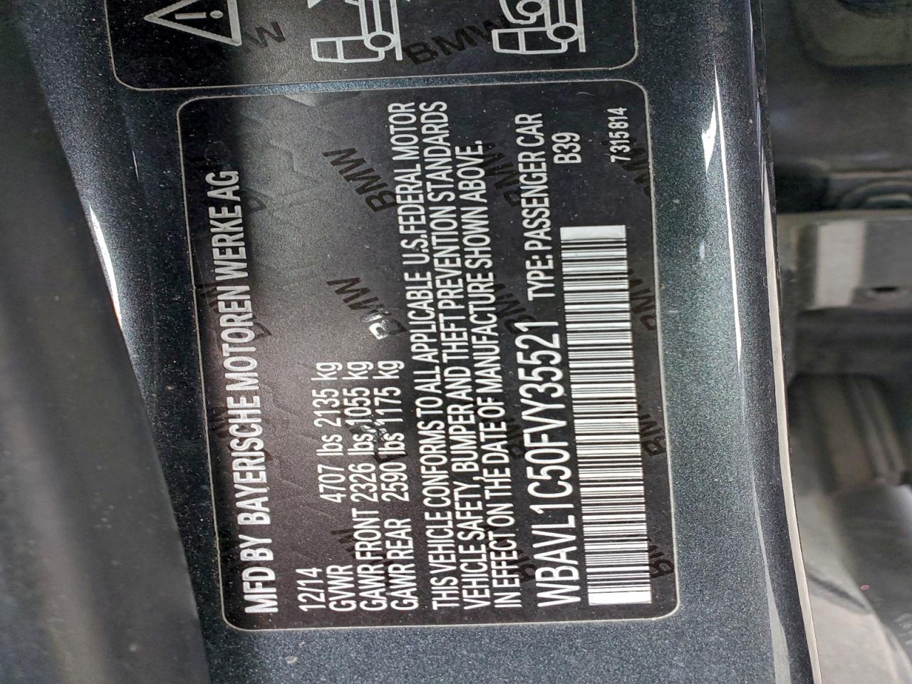 Фото: WBAVL1C50FVY35521