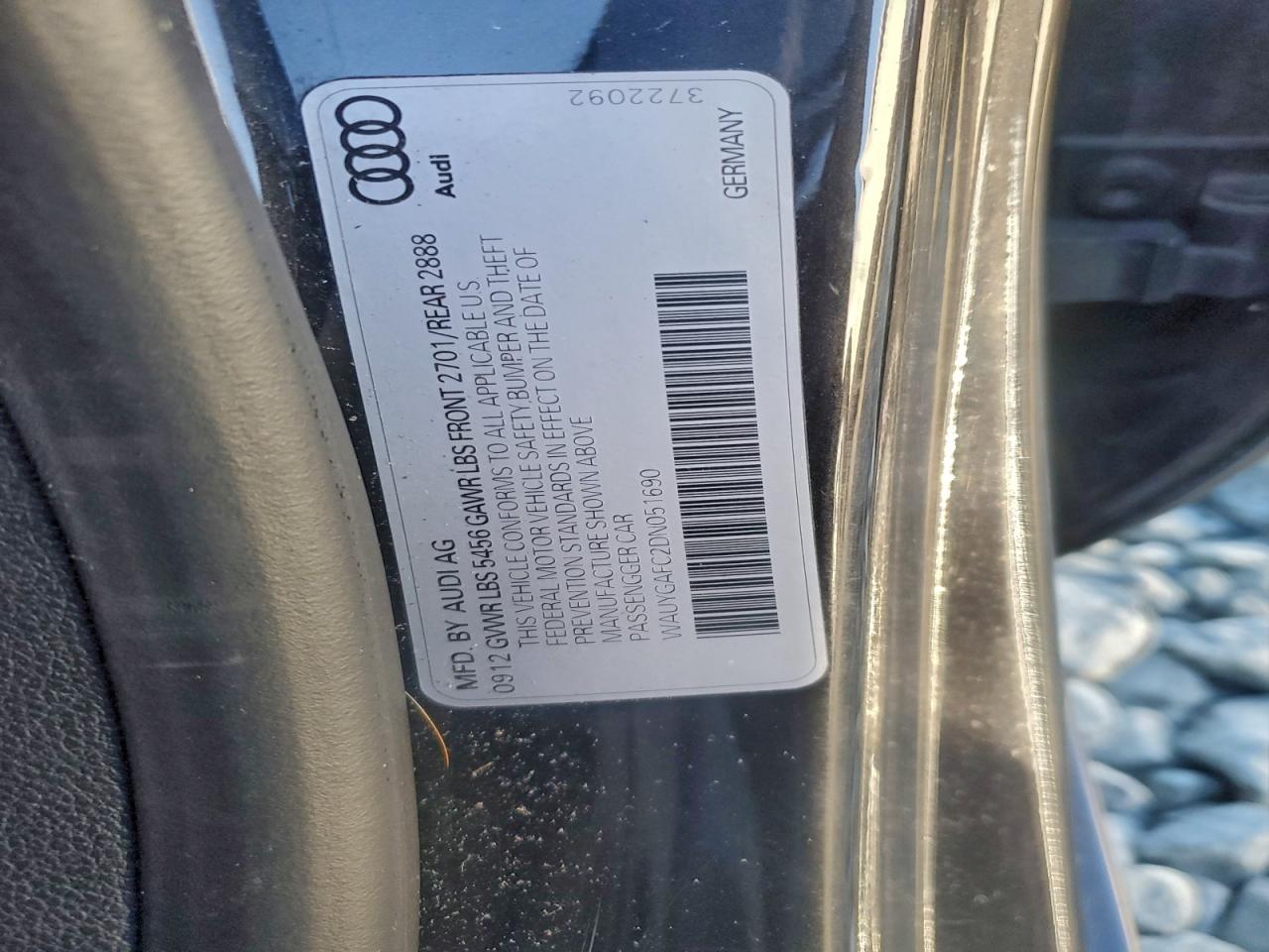 2013 Audi A7 Premium Plus VIN: WAUYGAFC2DN051690 Lot: 97114655