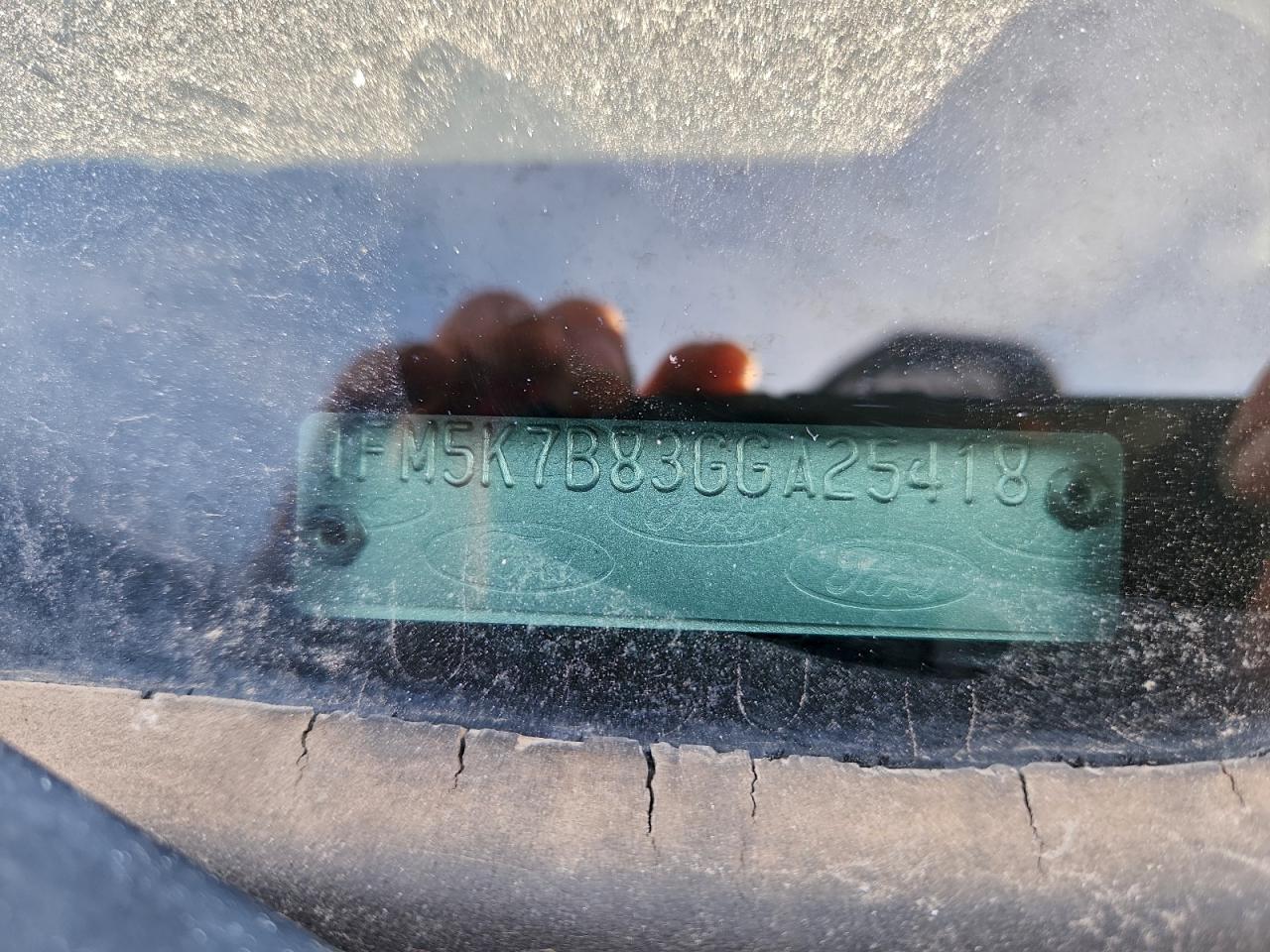 2016 Ford Explorer VIN: 1FM5K7B83GGA25418 Lot: 96393095