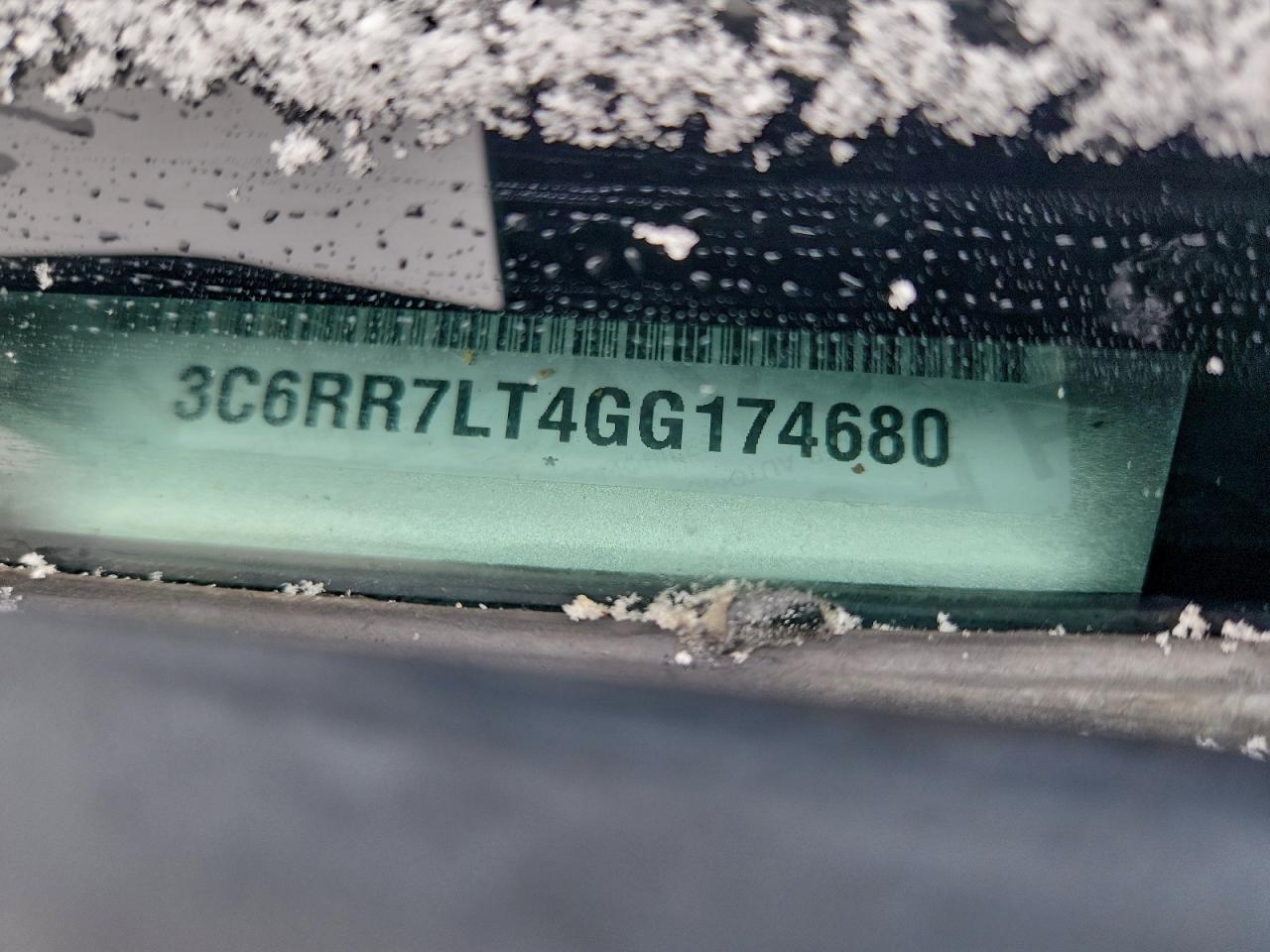 2016 Ram 1500 Slt VIN: 3C6RR7LT4GG174680 Lot: 96684725