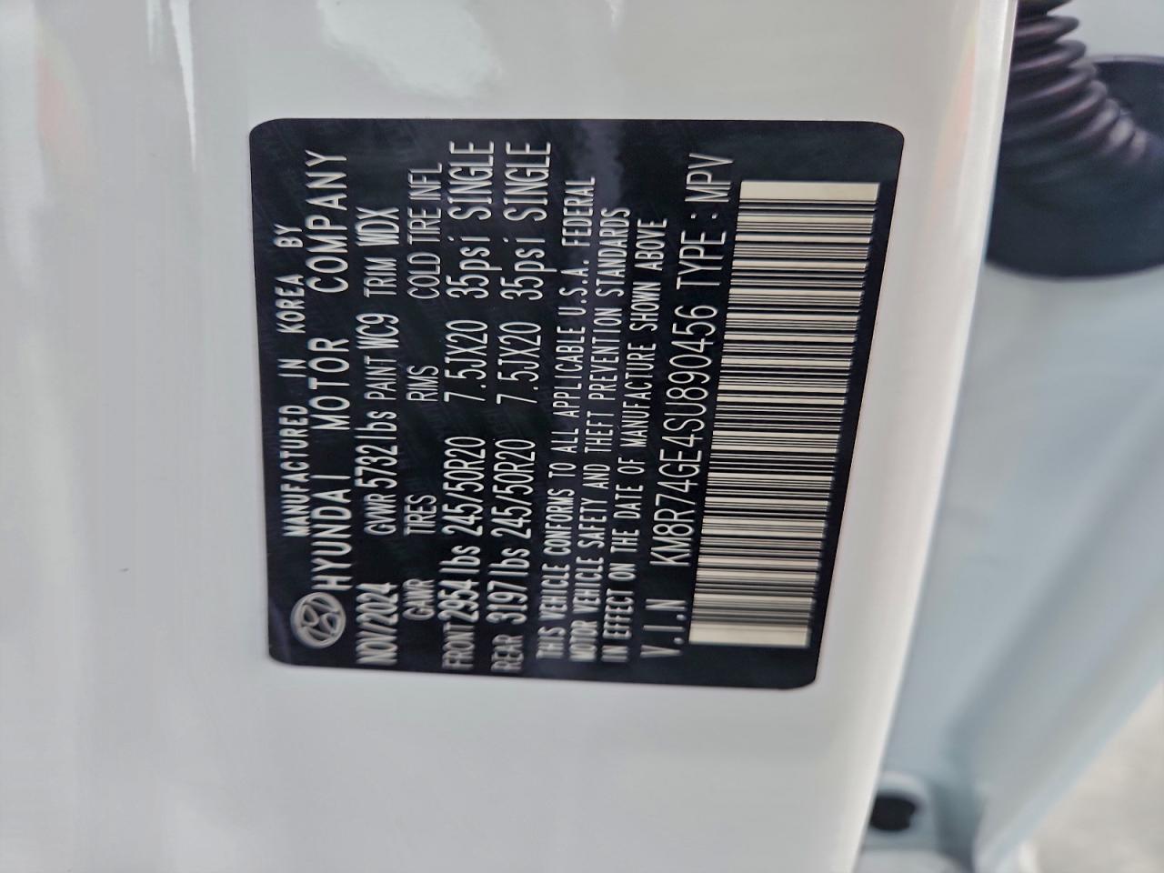 2025 Hyundai Palisade Calligraphy VIN: KM8R74GE4SU890456 Lot: 95272975