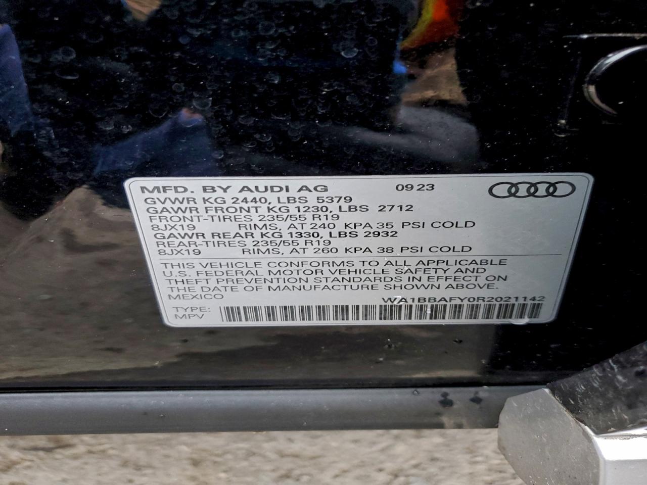 2024 Audi Q5 Premium Plus 40 VIN: WA1BBAFY0R2021142 Lot: 95136265