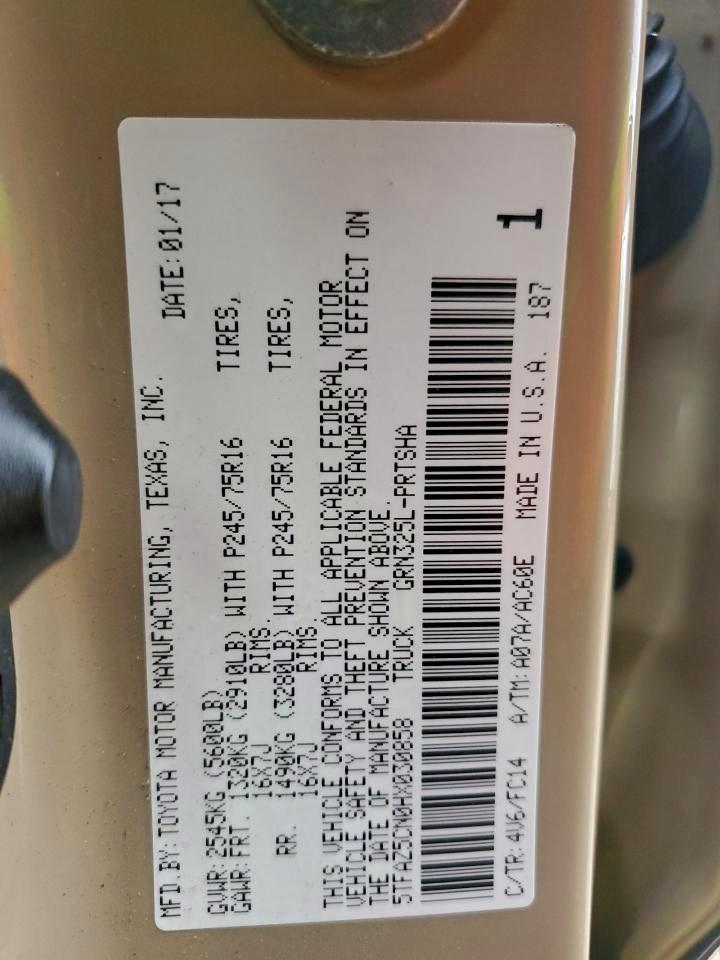 2017 Toyota Tacoma Double Cab VIN: 5TFAZ5CN0HX030858 Lot: 93426925