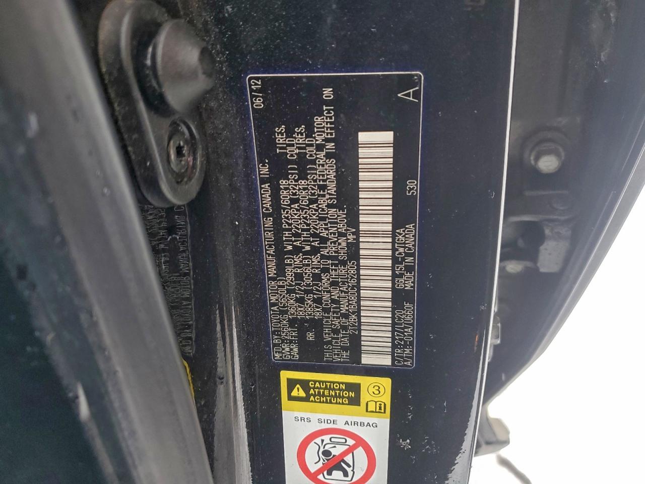 2013 Lexus Rx 350 Base VIN: 2T2BK1BA8DC162805 Lot: 94655645