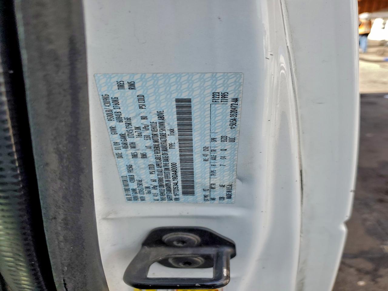 2009 Ford Econoline E350 Super Duty Van VIN: 1FTDS34L19DA40000 Lot: 95945365