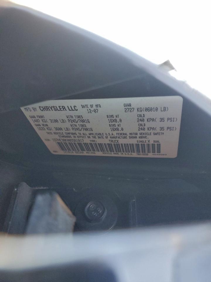 2008 Dodge Dakota Sxt VIN: 1D7HE38K08S561817 Lot: 95435435