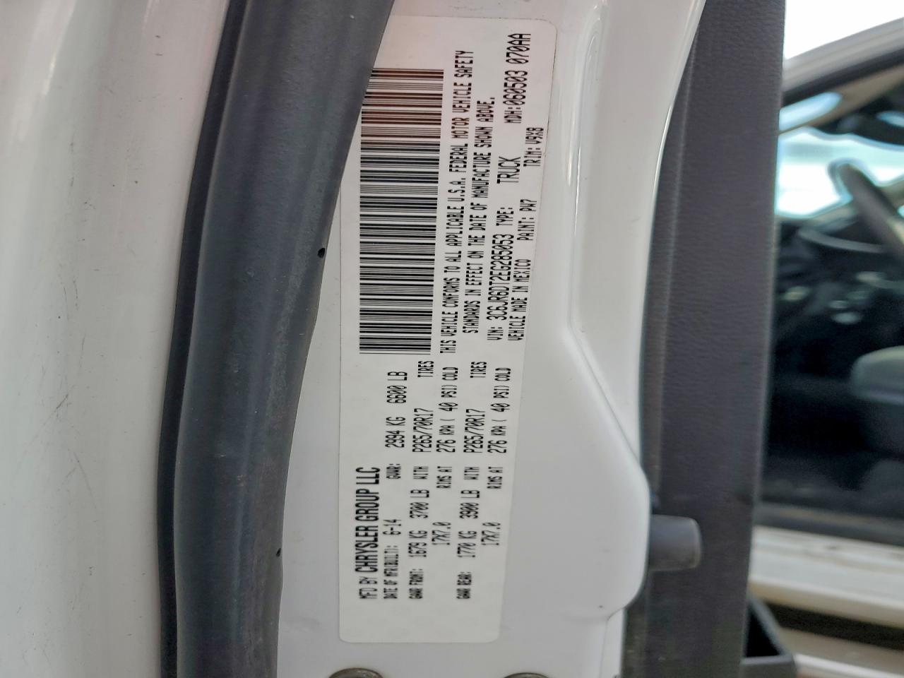 2014 Ram 1500 St VIN: 3C6JR6DT2EG285053 Lot: 96845795