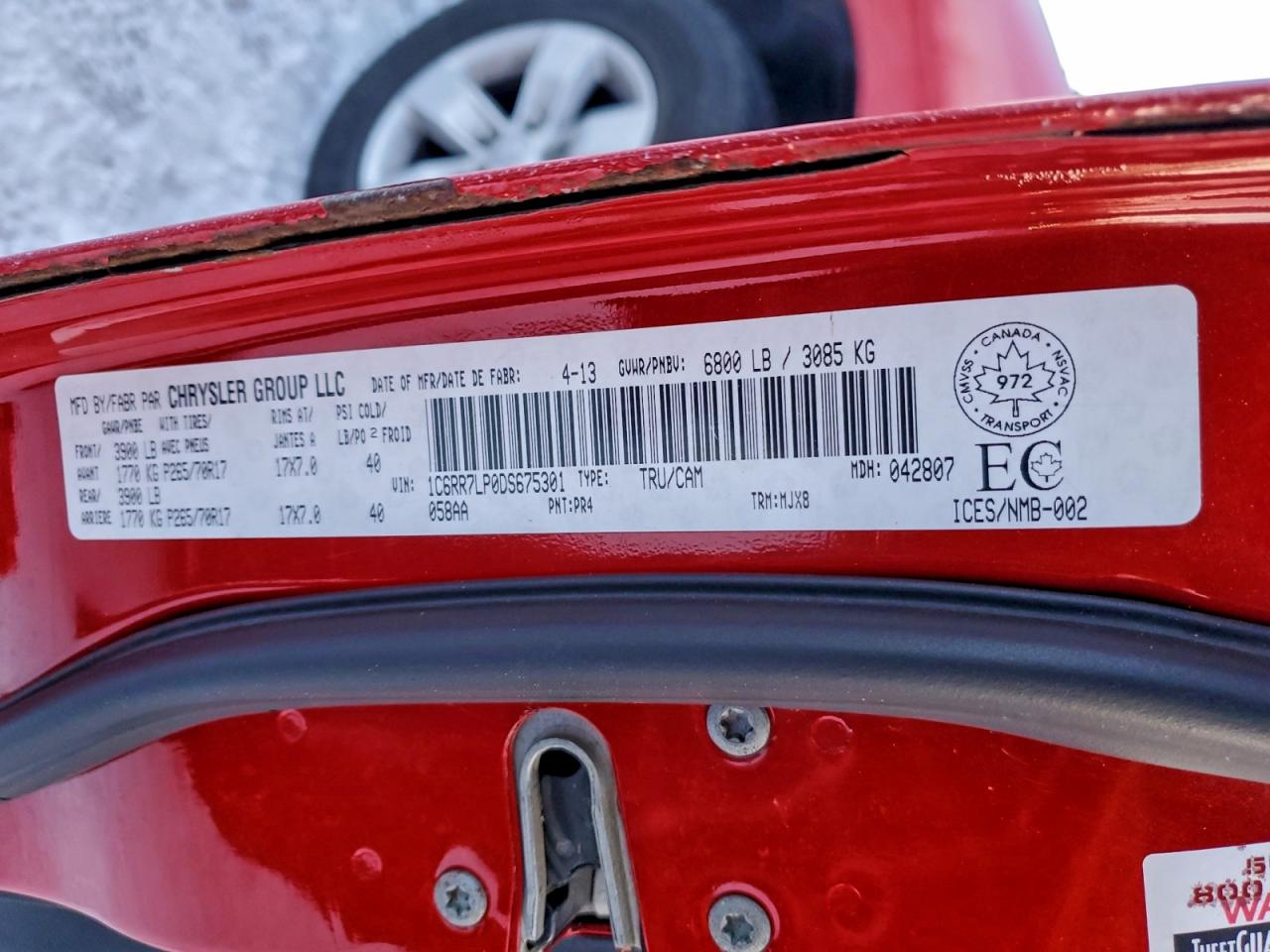 2013 Ram 1500 Slt VIN: 1C6RR7LP0DS675301 Lot: 94666475