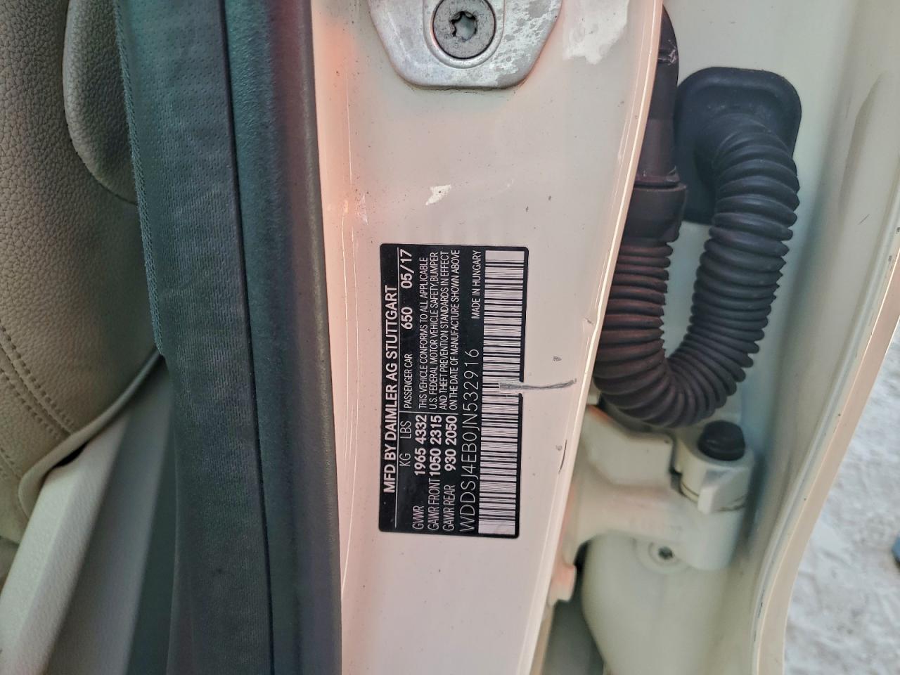 2018 Mercedes-Benz Cla 250 VIN: WDDSJ4EB0JN532916 Lot: 94531335