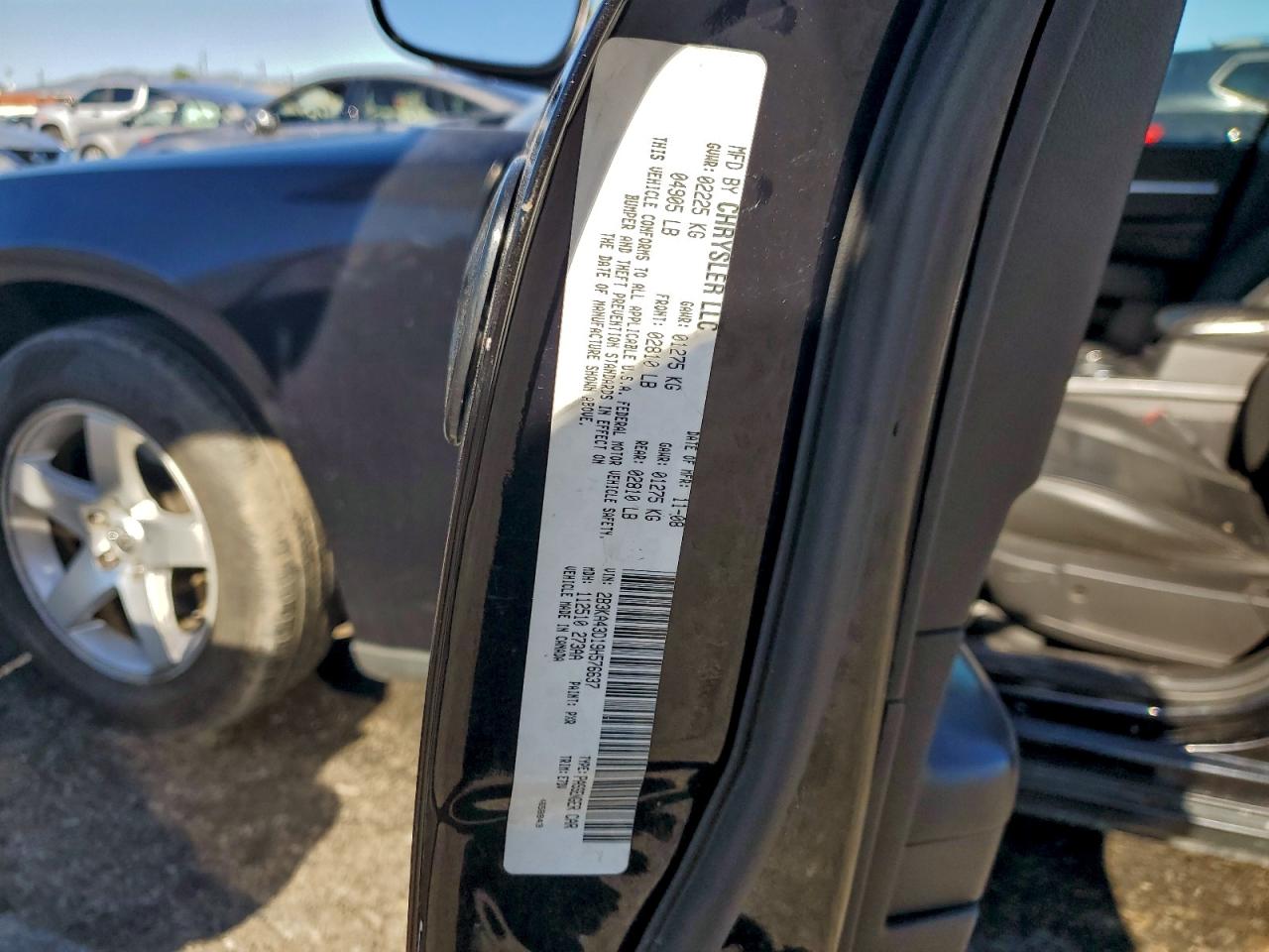 2009 Dodge Charger VIN: 2B3KA43D19H576637 Lot: 95554005