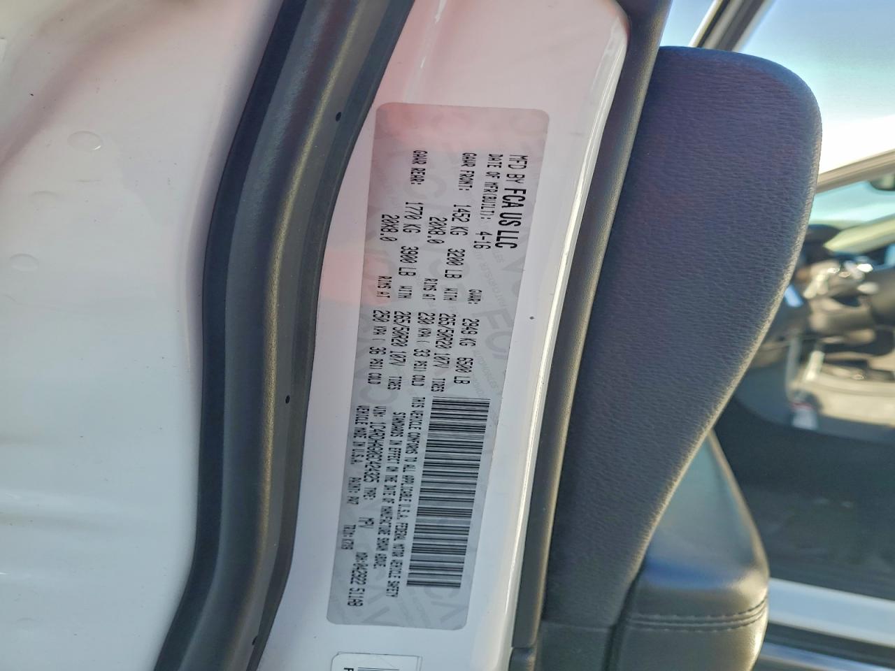 2016 Dodge Durango Sxt VIN: 1C4RDHAG0GC424325 Lot: 96692455