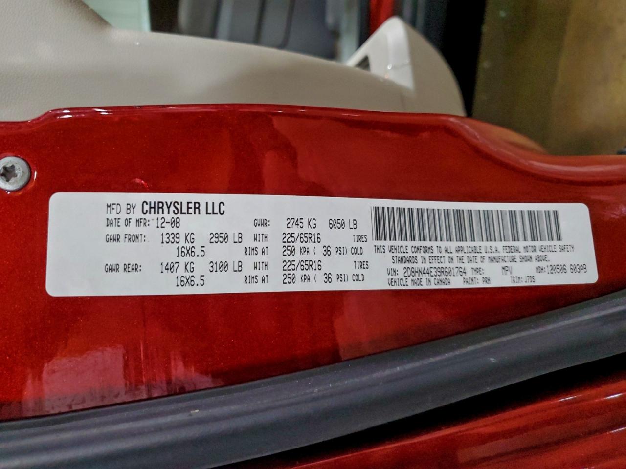 2009 Dodge Grand Caravan Se VIN: 2D8HN44E39R601764 Lot: 94979985