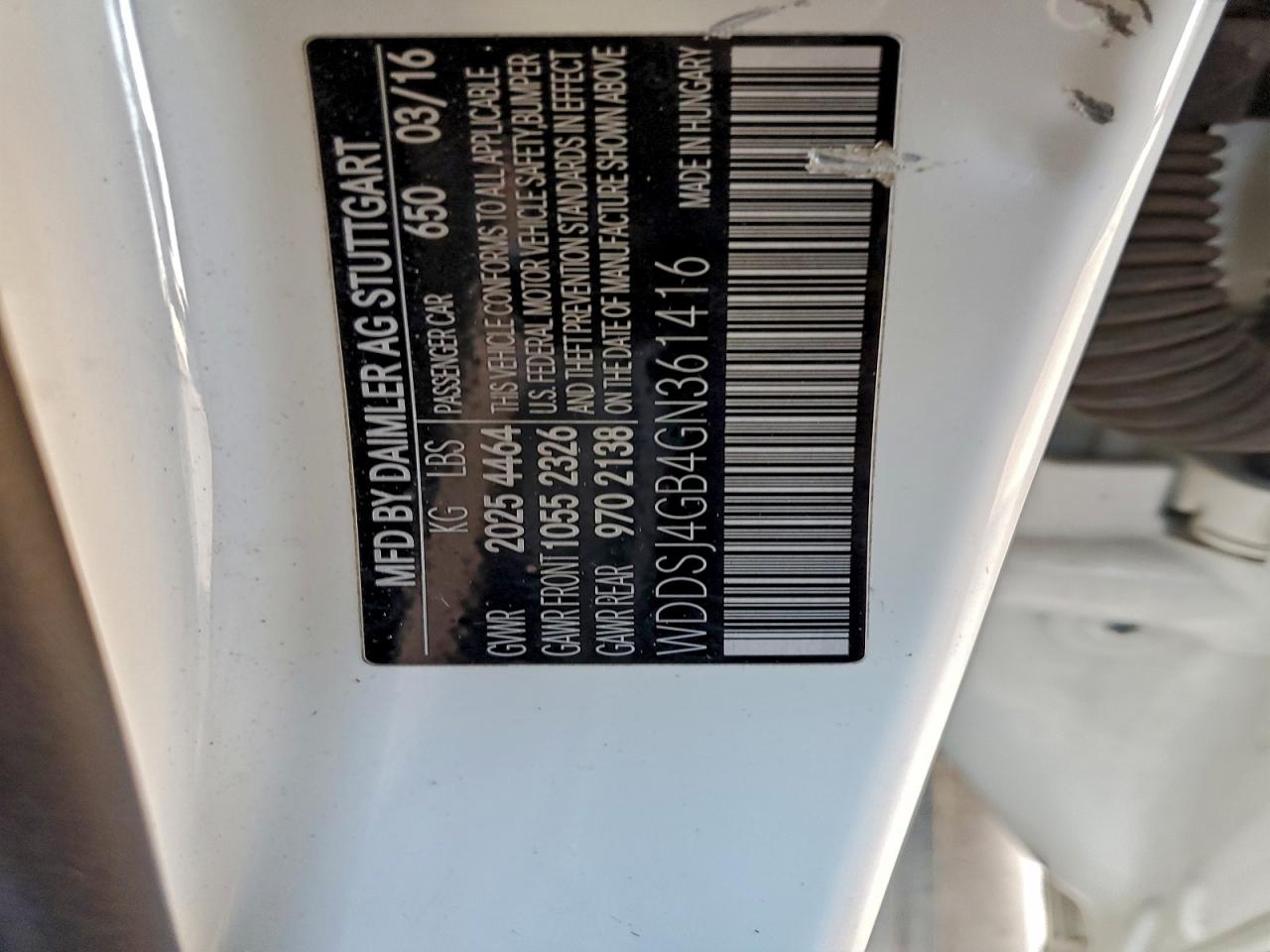 2016 Mercedes-Benz Cla 250 4Matic VIN: WDDSJ4GB4GN361416 Lot: 94991605