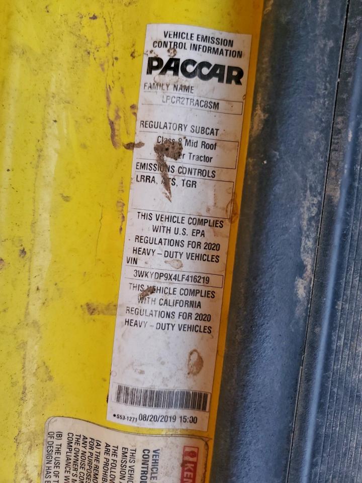 2020 Kenworth Constructi - Semi Truck VIN: 3WKYDP9X4LF416219 Lot: 94371375