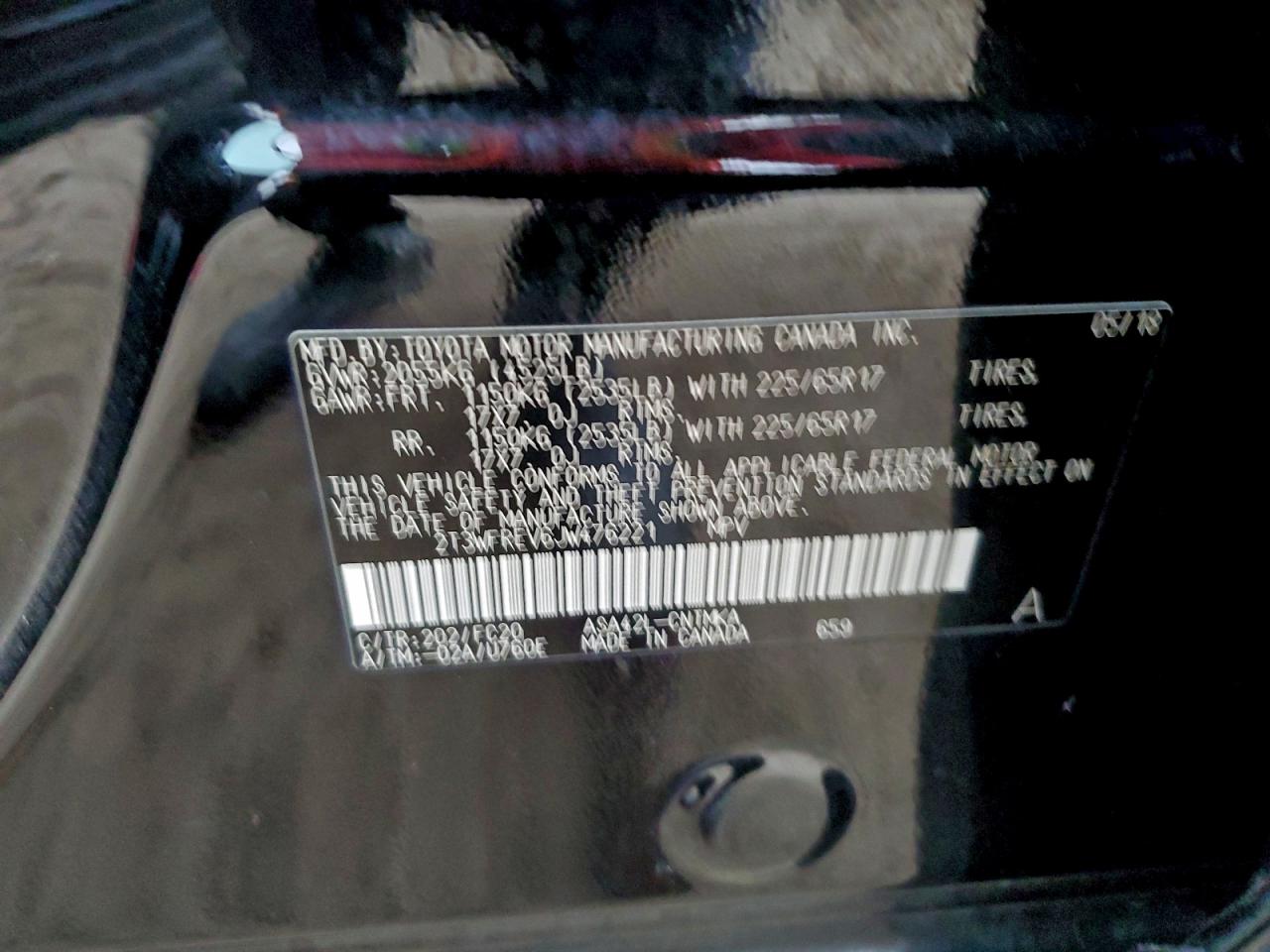 2018 Toyota Rav4 Adventure VIN: 2T3WFREV6JW476221 Lot: 95205165