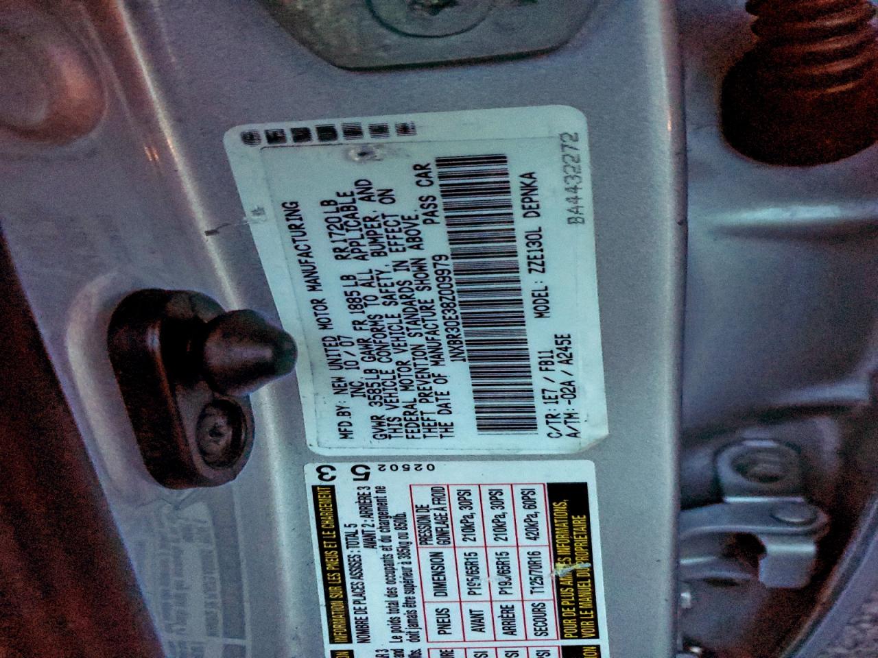 2008 Toyota Corolla Ce VIN: 1NXBR30E38Z009979 Lot: 95183395