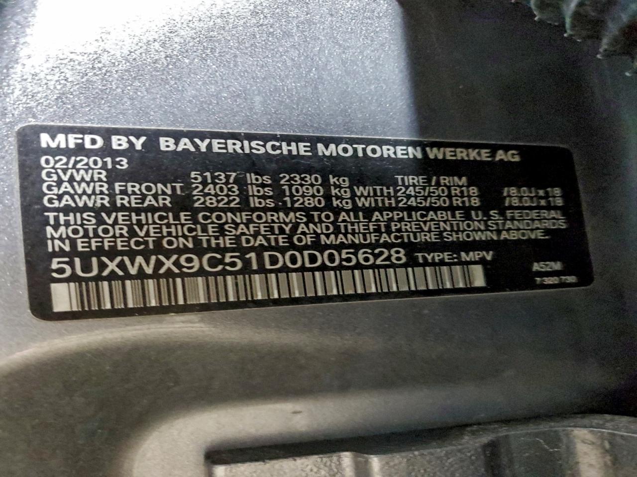 Фото: 5UXWX9C51D0D05628