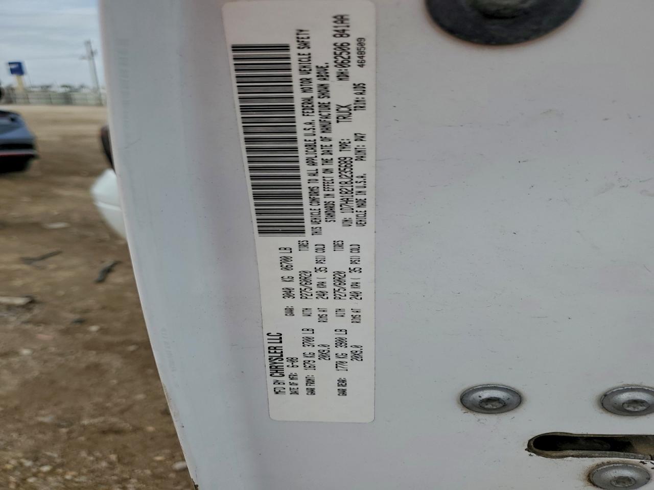 2008 Dodge Ram 1500 St VIN: 1D7HA18218J235689 Lot: 95941085