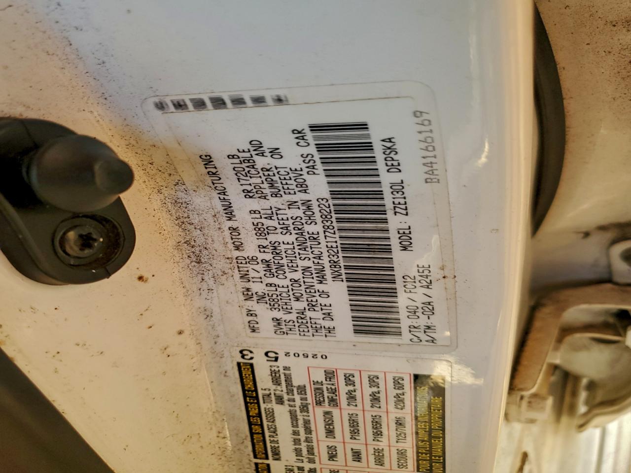 2007 Toyota Corolla Ce VIN: 1NXBR32E17Z838223 Lot: 95313315