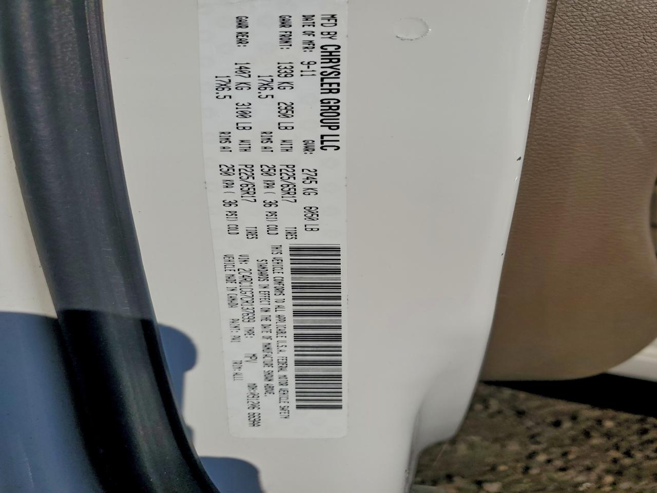 2012 Chrysler Town & Country Touring L VIN: 2C4RC1CG7CR137699 Lot: 89807755