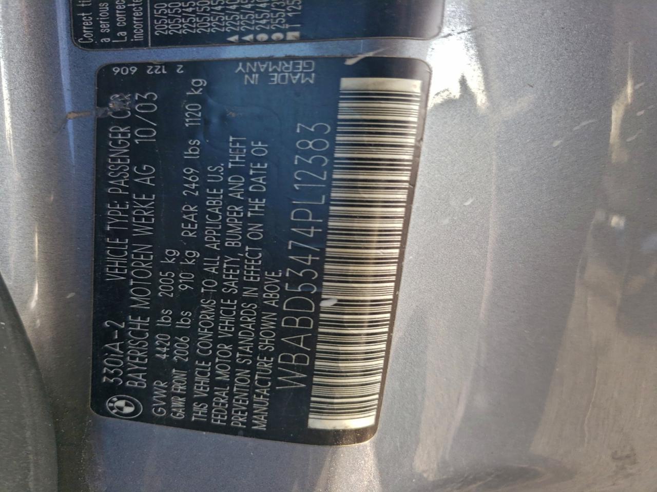 Фото: WBABD53474PL12383