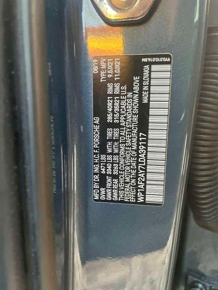 2020 Porsche Cayenne Turbo VIN: WP1AF2AY7LDA39117 Lot: 97670515