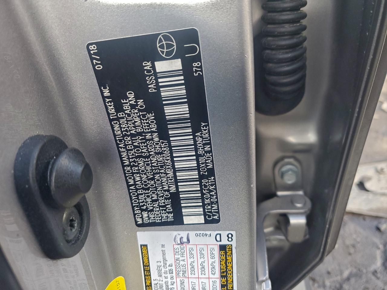 2019 Toyota C-Hr Xle VIN: NMTKHMBX6KR068157 Lot: 95913845