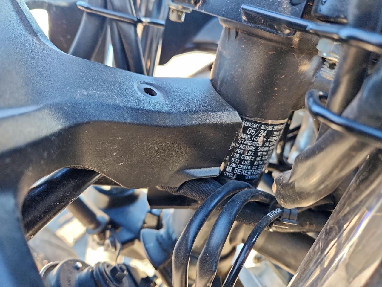 2024 Kawasaki Ex650 R VIN: ML5EXER18RDAD5653 Lot: 95764365