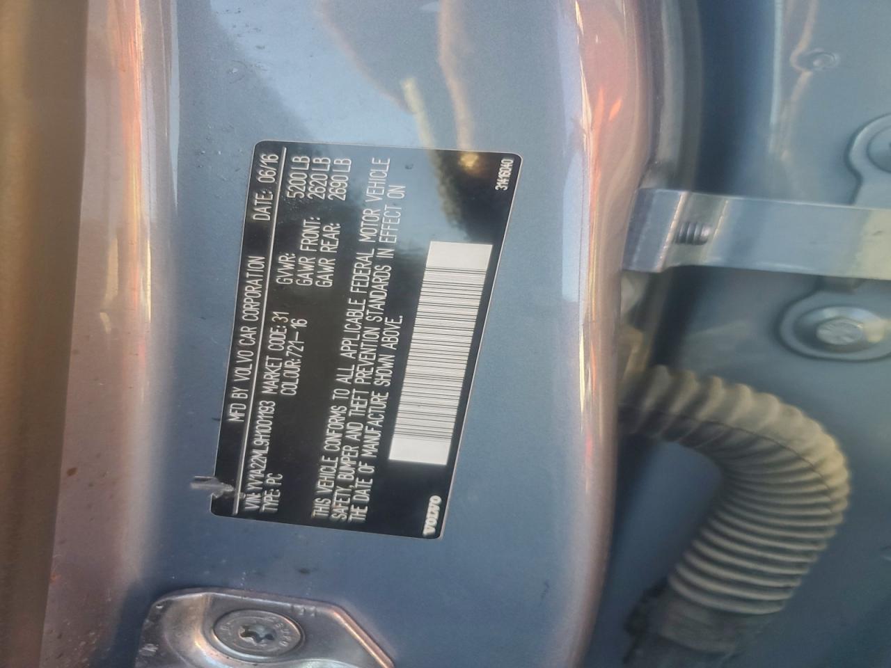 2017 Volvo S90 T6 Inscription VIN: YV1A22ML9H1001193 Lot: 96564135