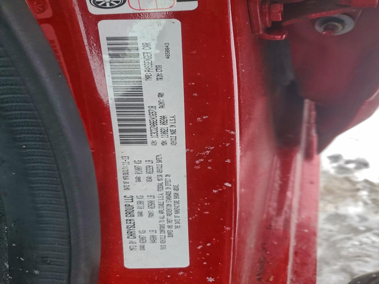 2014 Dodge Avenger Se VIN: 1C3CDZAB6EN169718 Lot: 96693535