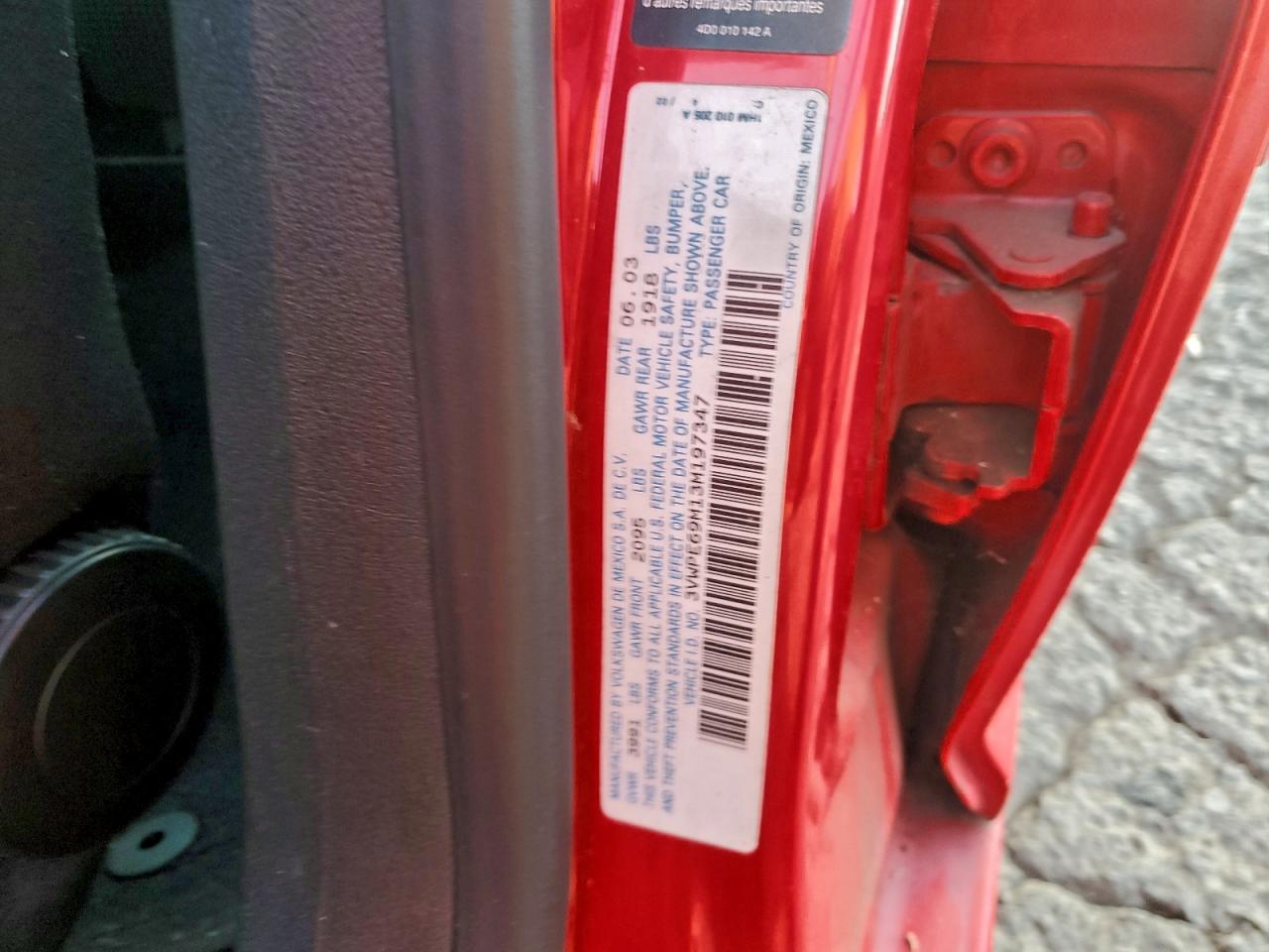 2003 Volkswagen Jetta Wolfsburg VIN: 3VWPE69M13M197347 Lot: 94863135