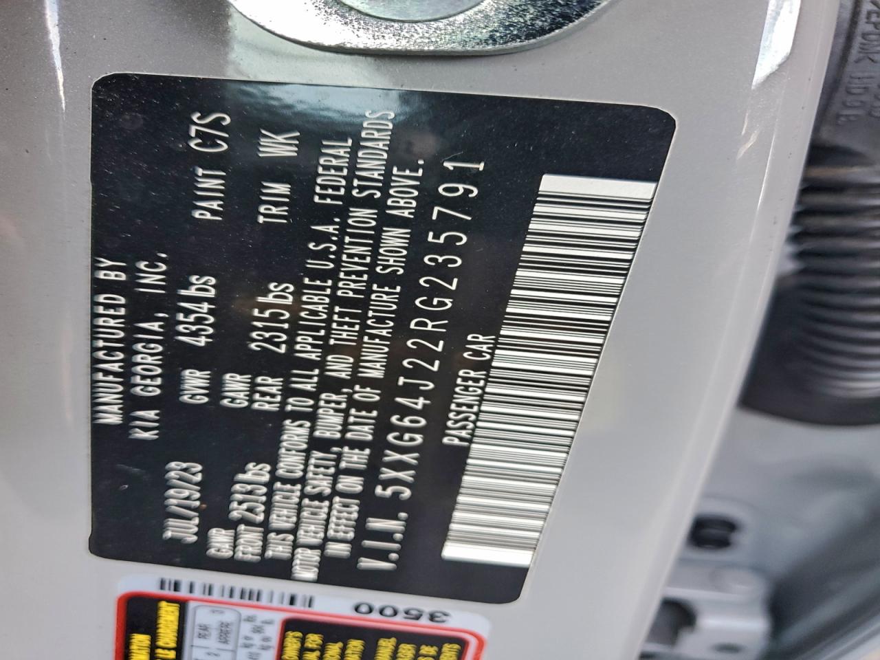 2024 Kia K5 Gt Line VIN: 5XXG64J22RG235791 Lot: 92765645