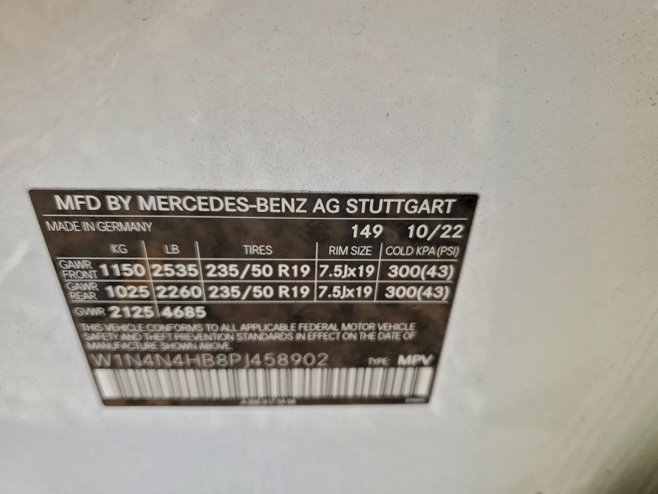 2023 Mercedes-Benz Gla 250 4Matic VIN: W1N4N4HB8PJ458902 Lot: 95244895